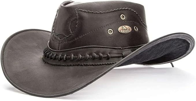 Chapéu Americano Country Em Couro Legitimo Cowboy