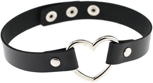 Gargantilha Punk Gótico Colares Femininos Dia Namorados Gargantilha Colar De Charme De Coração Gargantilha De Coração Gargantilha De Couro Pu Senhorita Harajuku Pingente