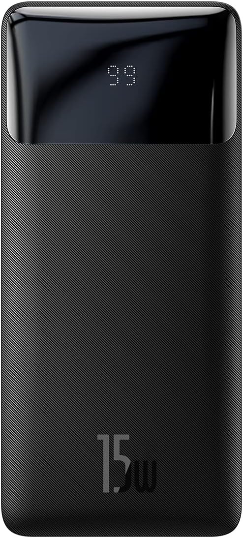 Carregador Portátil Baseus Bipow Digital Display Power Bank 30000mAh 15W Preto,modelo PPBD30