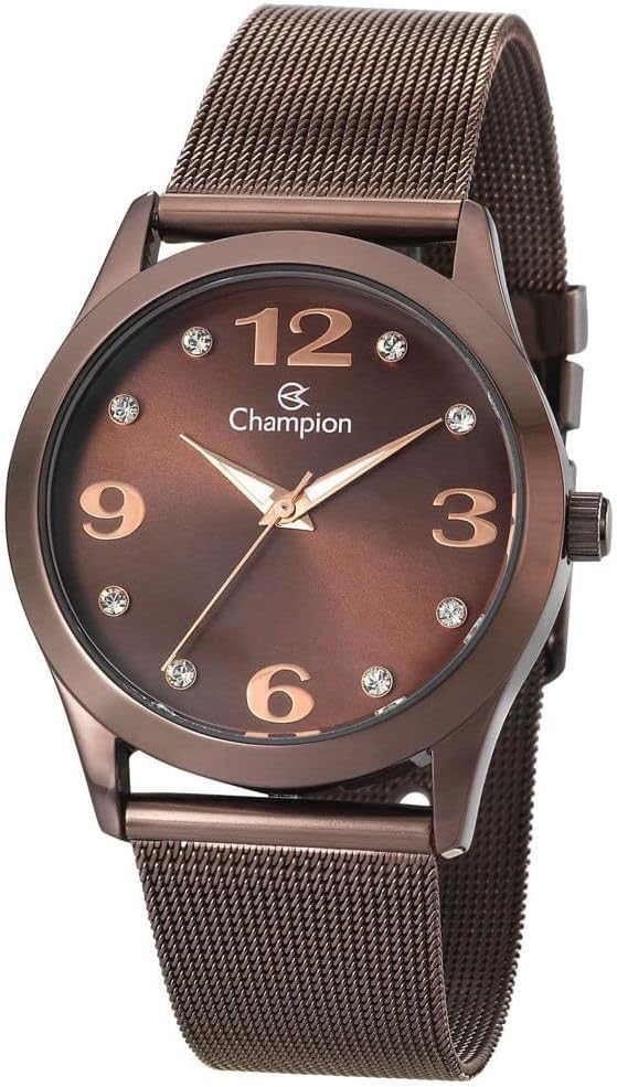 Relógio Champion Feminino Ref: Cn29098r Casual Chocolate