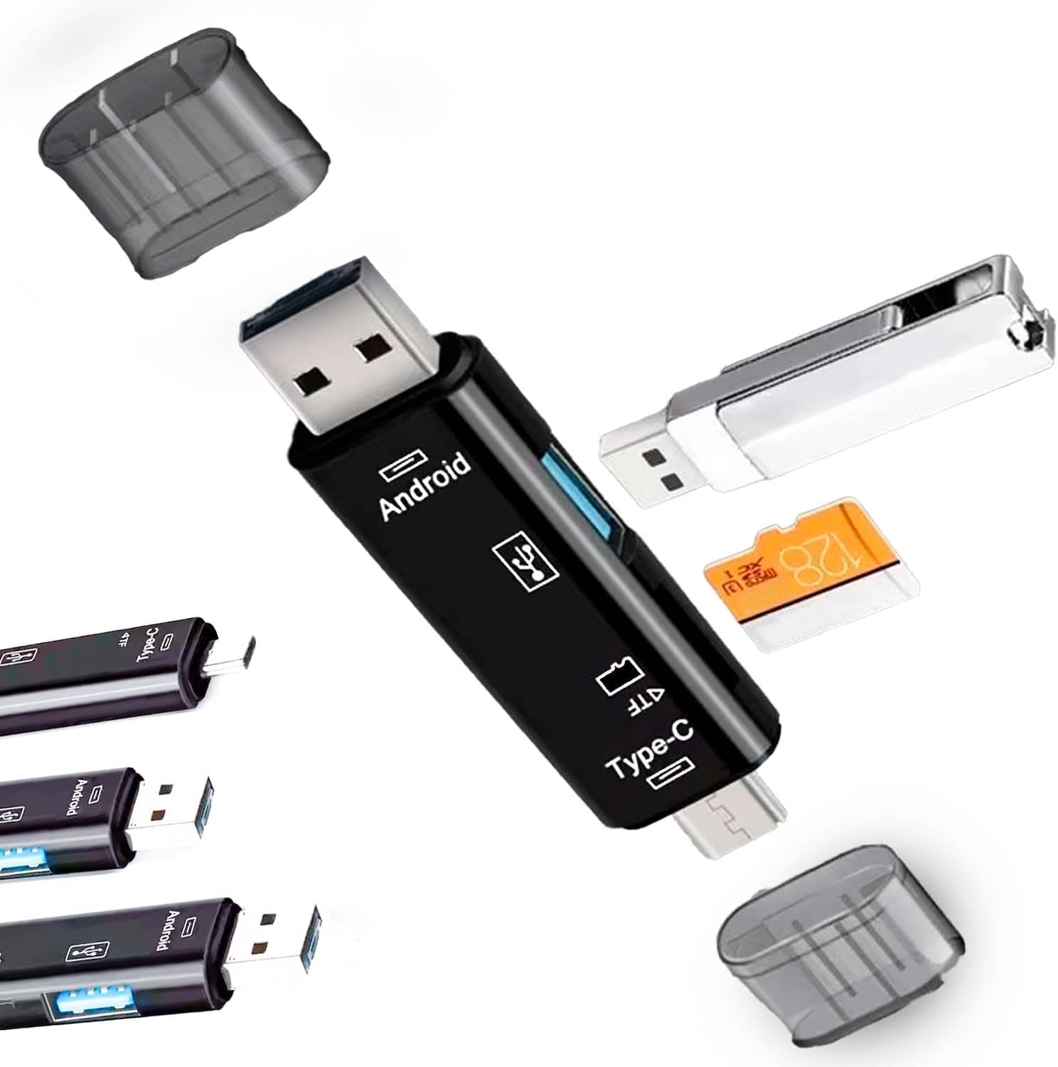 Leitor de Cartão Memória Micro Sd Pen Drive Usb C Adaptador Otg Tablet Celular Android Smartphone
