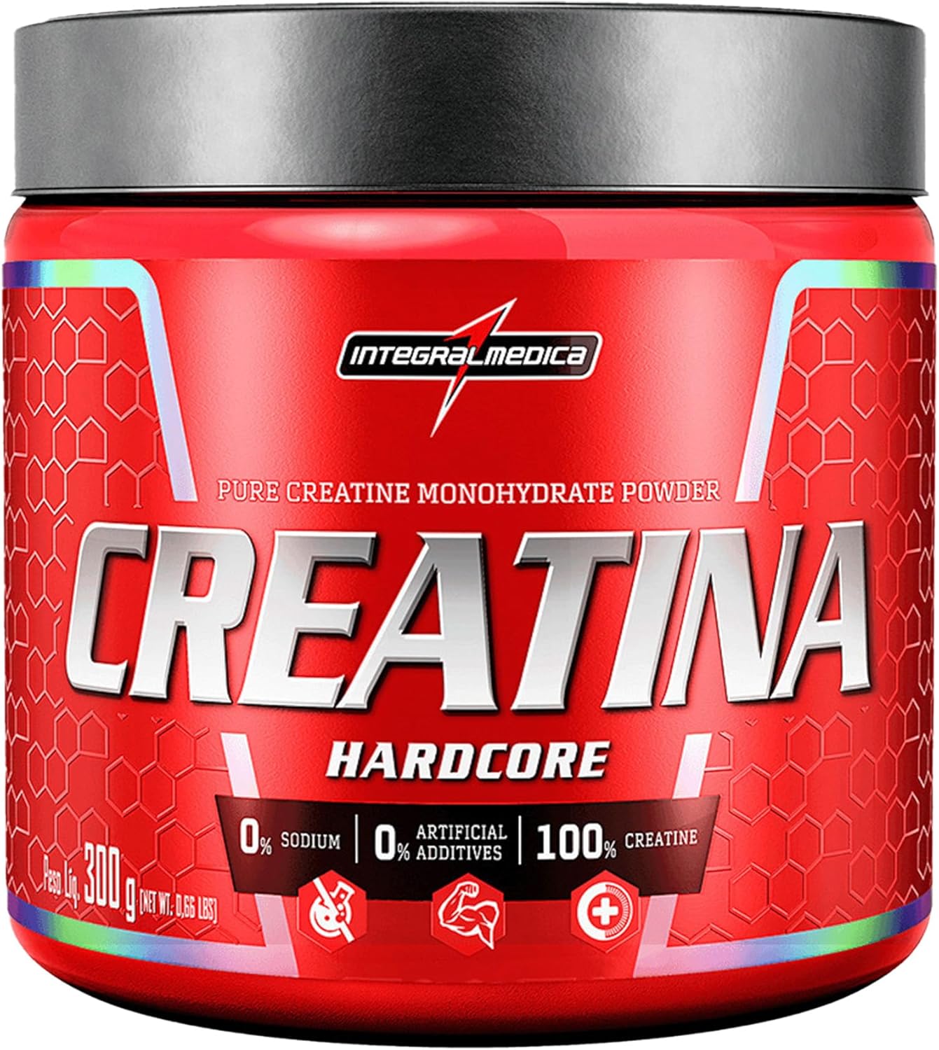 Integralmedica - Creatina em Pó Hardcore 100% Pura e Monohidratada - 300g
