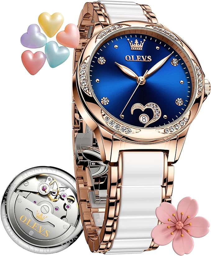 Relógio feminino dourado com data e dia, aço inoxidável, à prova d'água, mostrador pequeno, quartzo, analógico, feminino, dourado, preto, branco