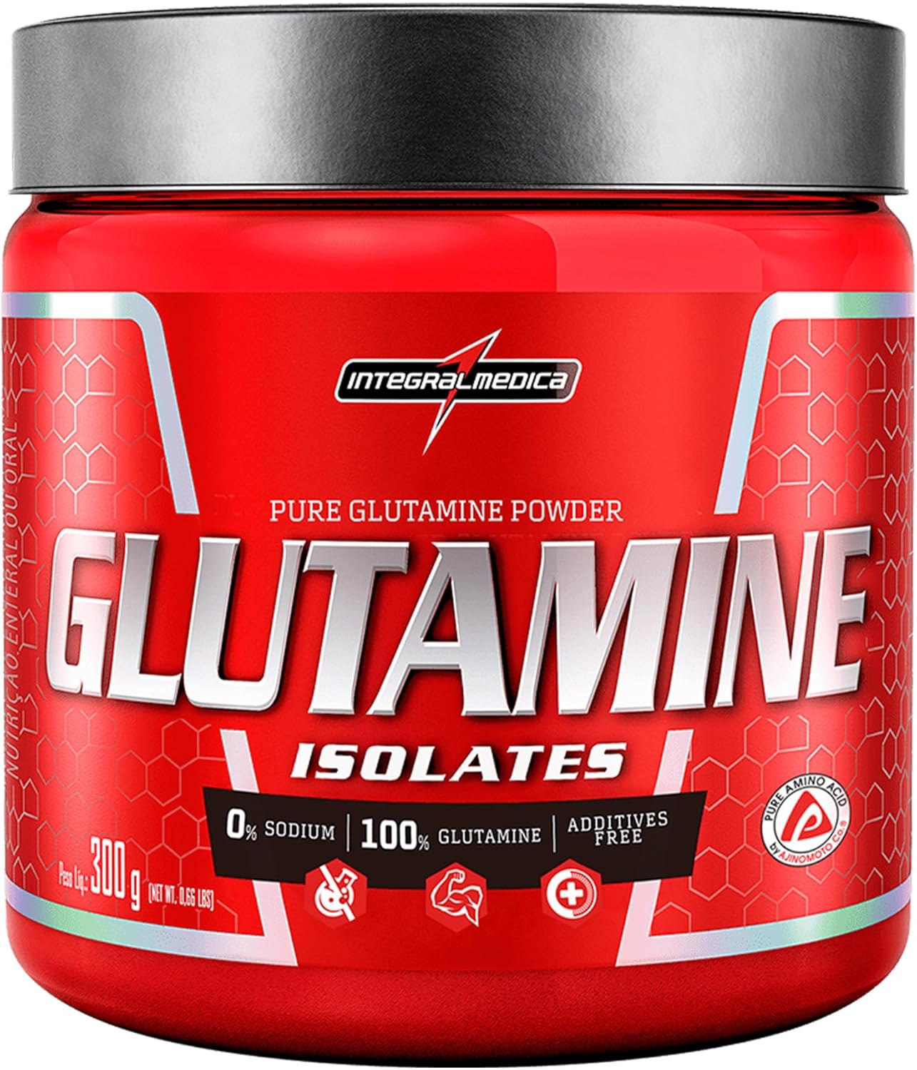 Glutamina Natural Isolada em Pó - Suplemento Sem Sabor - 300g