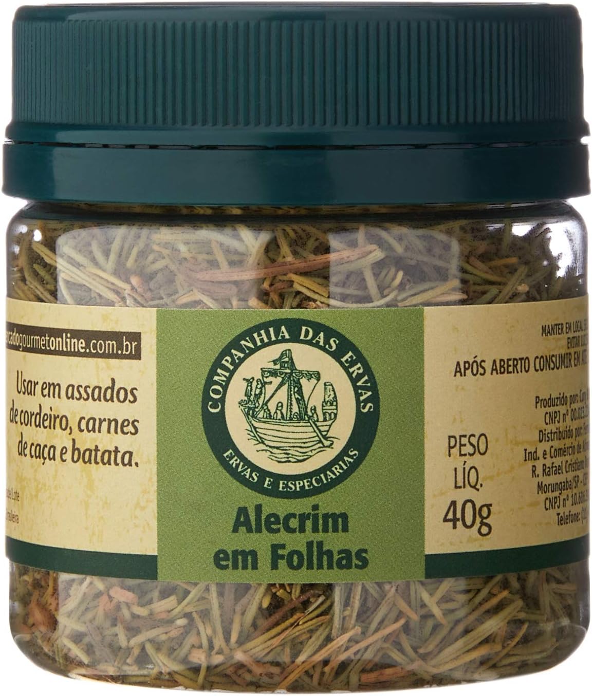 Alecrim Em Folhas Companhia Das Ervas Pote Pet 40G
